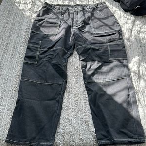 Black cargo jeans